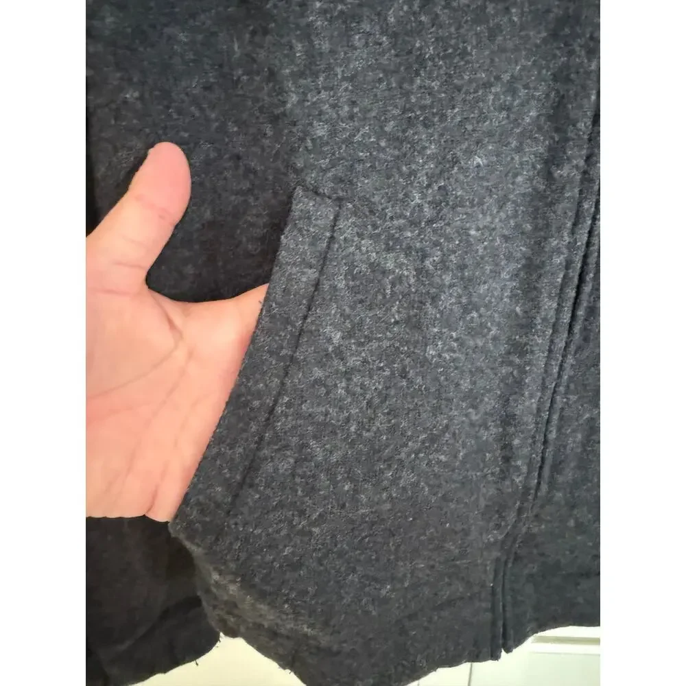 Banana Republic Gray Wool Bomber Jacket Zip Small Business Casual Layers Smart